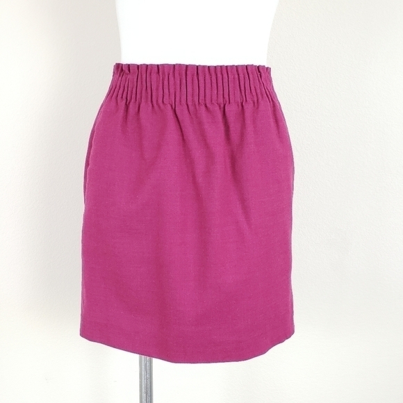 J. Crew Factory Pull-on Sidewalk Wool Blend Mini Skirt - Picture 1 of 6